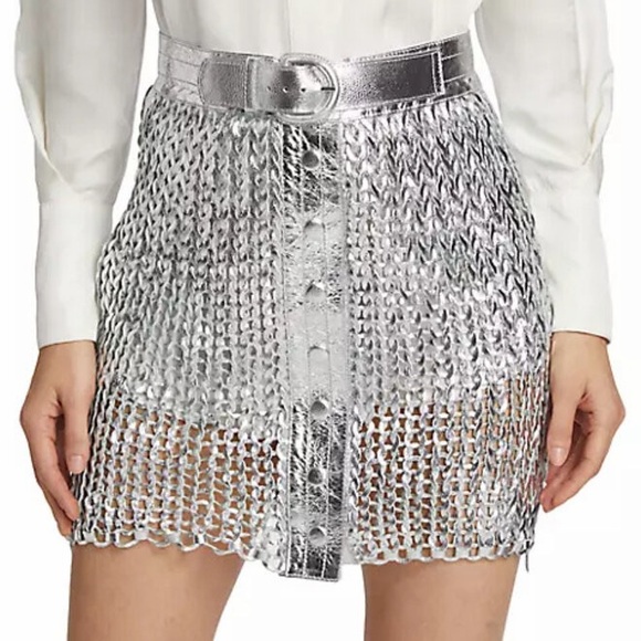 NONchalant Dresses & Skirts - NWT Nonchalant Label Knight Skirt in Silver - Size Medium